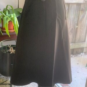 Cute Vintage Black Wrap Skirt with Pockets